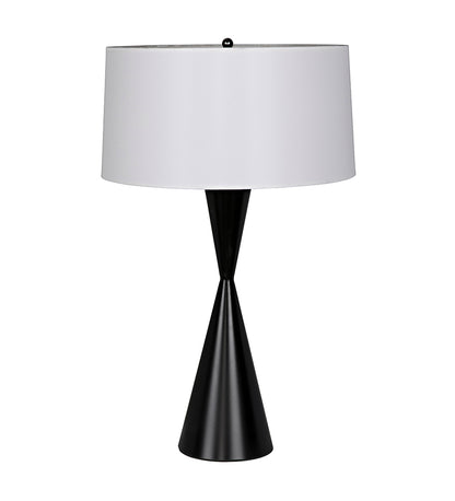 Noir Noble Table Lamp with Shade - Black Steel LAMP712MTBSH