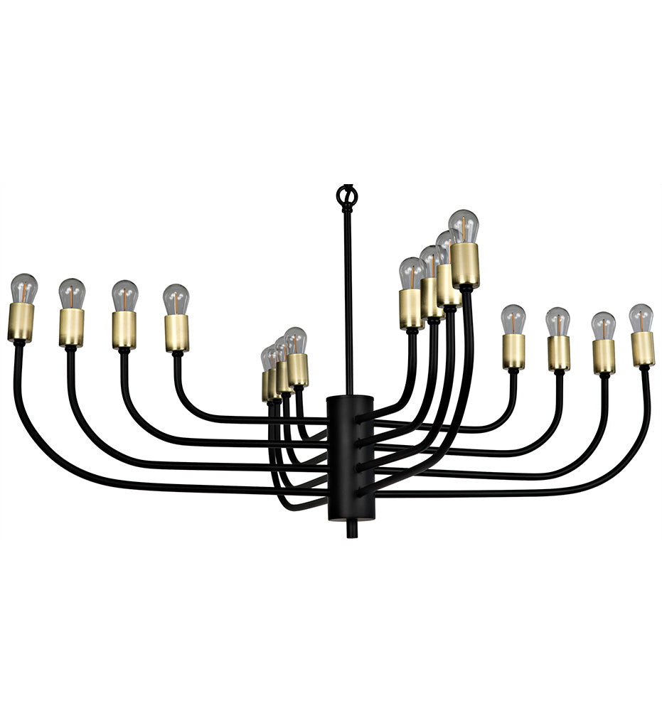 Noir Claude Chandelier LAMP764MTB