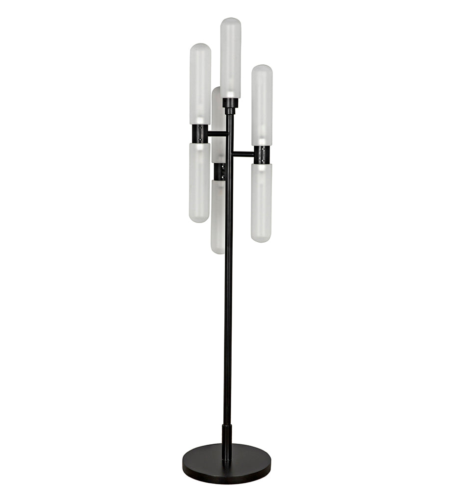 Noir Dominique Floor Lamp - Black Metal PZ007MTB