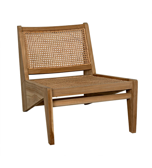 Noir Udine Chair With Caning - Teak SOF273T