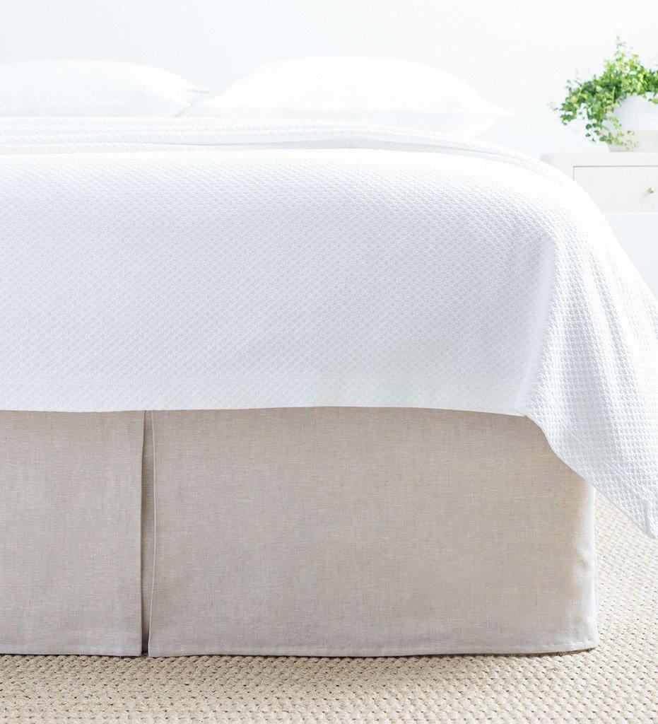 Annie Selke Lush Linen Natural Bed Skirt