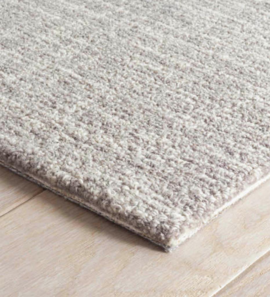 lifestyle, Dash and Albert Crosshatch Dove Grey Micro Hooked Wool Rug