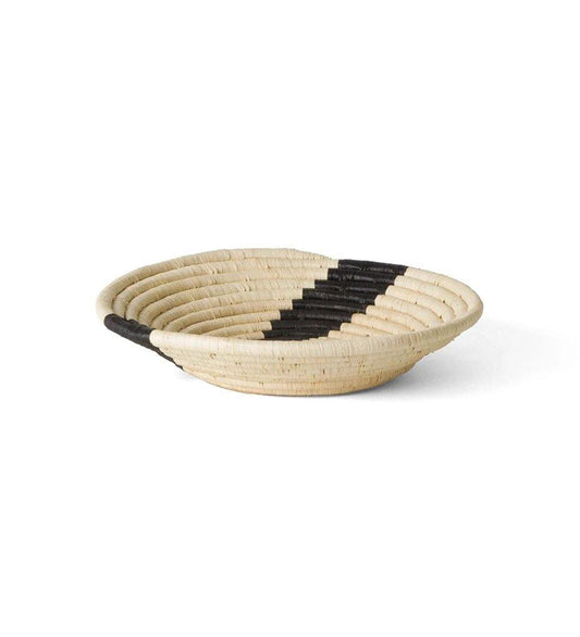 Striped Black & Natural Medium Basket