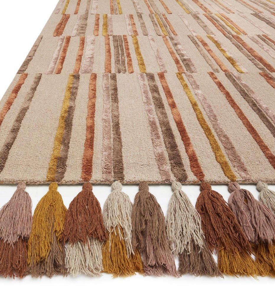 Jamila JAA-02 JB Oatmeal / Santa Fe Spice Rug detail