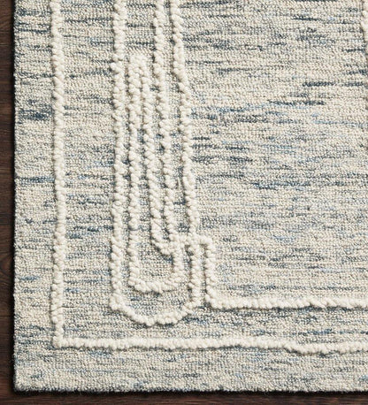 Leela LEE-01 Sky / White Rug closeup