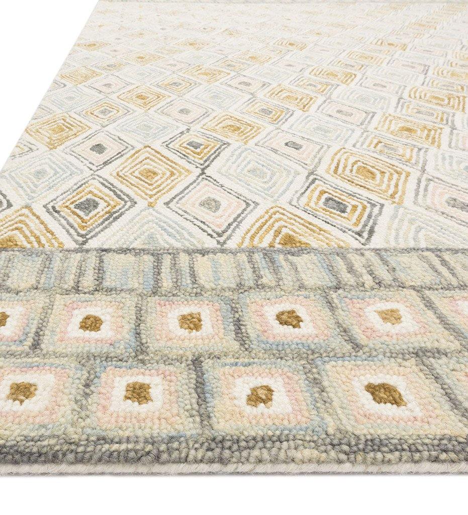 Priti PRT-05 Mist-Gold Rug detail